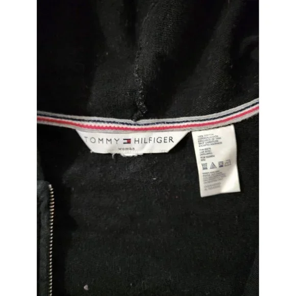 TOMMY HILFIGER Women's Black Full Zip Hooded Jacket XXXL 3X Plus - Picture 3 of 3